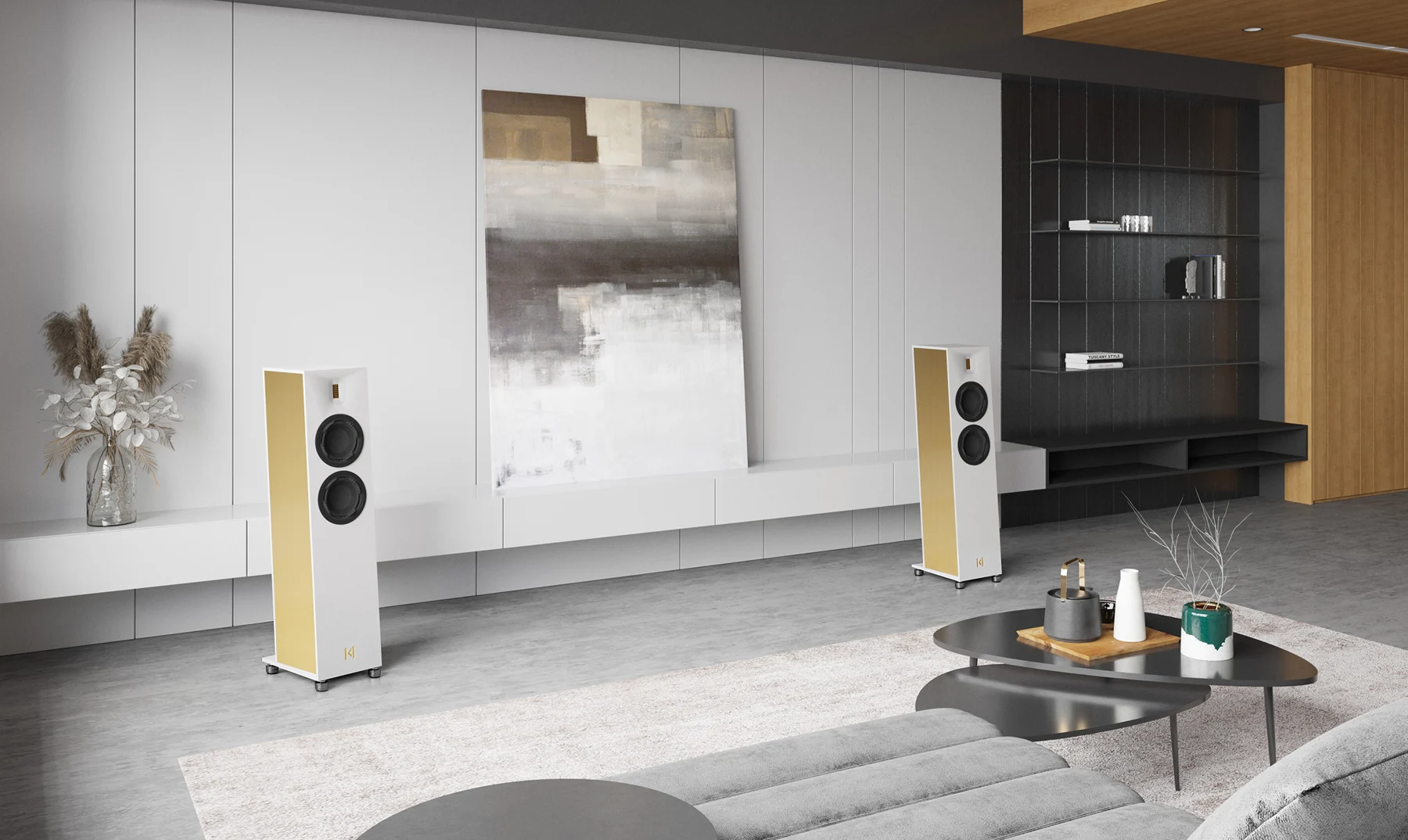A pair of Kroma Thaïs in a living room